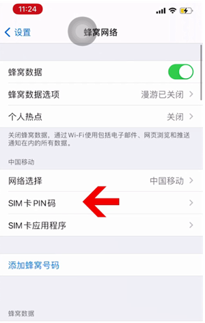 曲松苹果14维修网分享如何给iPhone14的SIM卡设置密码 