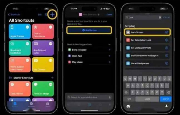 曲松苹果14锁屏维修店分享iPhone14升级iOS16.4后如何创建锁屏快捷方式 