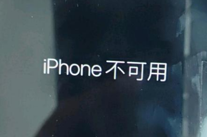 曲松苹果服务网点分享锁屏界面显示“iPhone 不可用”如何解决 