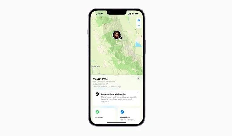 曲松苹果14维修分享iPhone14系列中 FindMy功能通过卫星分享位置方法教程 